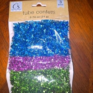 Tube Confetti - Blue, Purple, Green